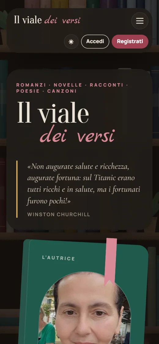Il sito Аллея строк su smartphone
