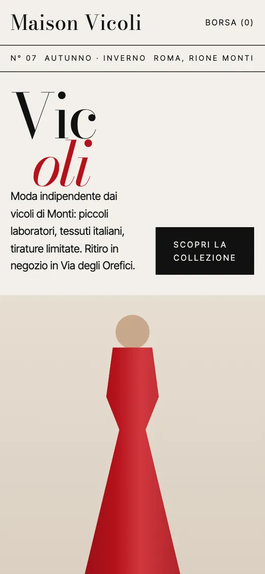Anteprima smartphone del concept Maison Vicoli
