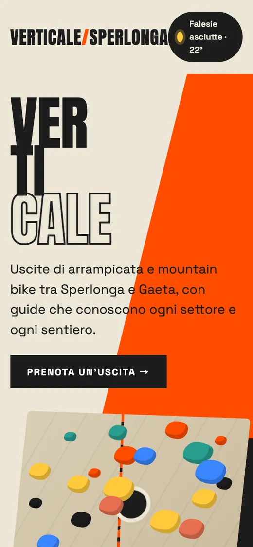 Anteprima smartphone del concept Verticale Sperlonga